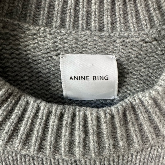 ANINE BING Rosie Gray Pullover Knit Cashmere Sweater SZ S - Picture 4 of 9